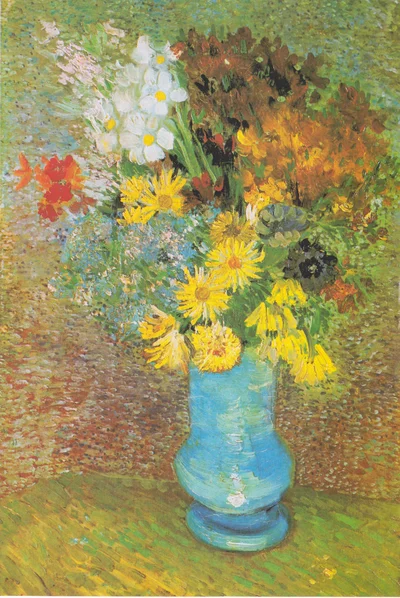Vase with daisies and anemones