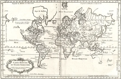 Carte Reduite du Globe Terrestre