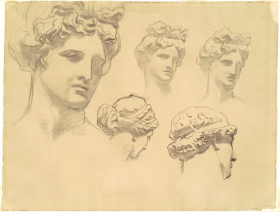 Studies for "Apollo and the Muses"