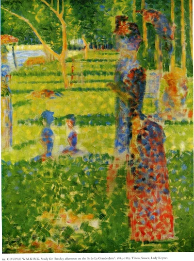 WALKING. Study for 'Sunday afternoon on the Ile de La Grande-Jatte'