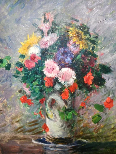 Bouquet of Daisies, Nasturtiums and Sunflowers in a Vase