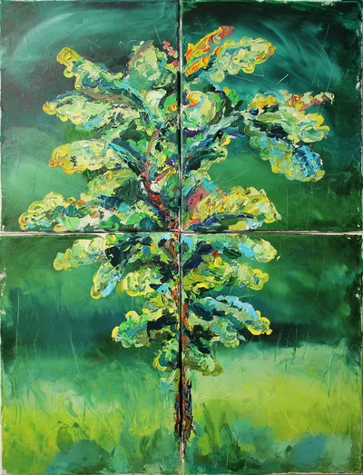 Young Oak Tree