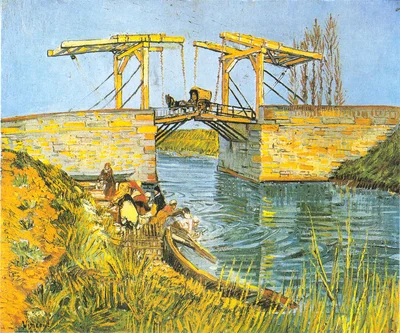 The Langlois Bridge at Arles with Women Washing