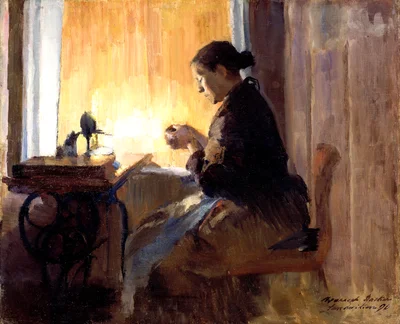 A la luz de la lámpara