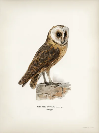 원숭이올빼미 (Tyto alba guttata)