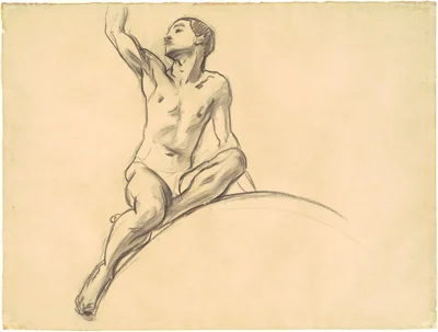 Study for Figure above "Music"