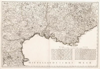 Neueste Generalkarte von Frankreich, southeastern sheet