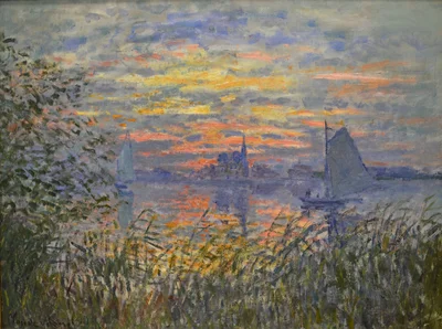 Marine View with a Sunset