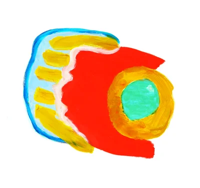 Abstract gouache painting nr. 6.423