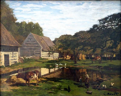 Cour de ferme en Normandie - Claude Monet