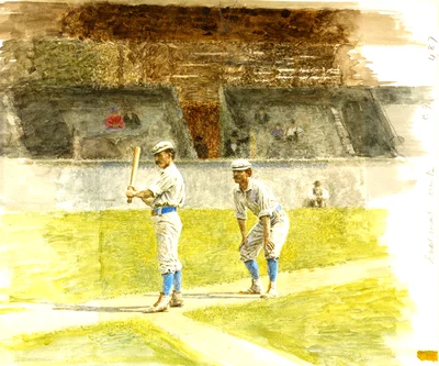 Baseball Players Practicing