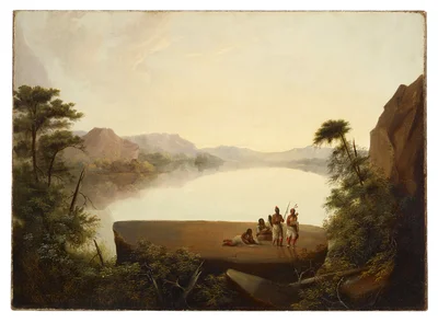Paysage avec des Indiens