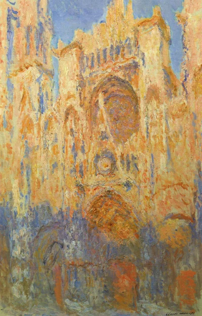 Rouen Cathedral, Portal, Sunlight, End of the Day