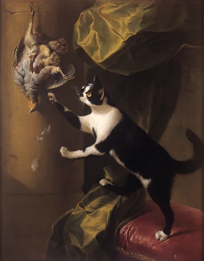 A cat with dead game