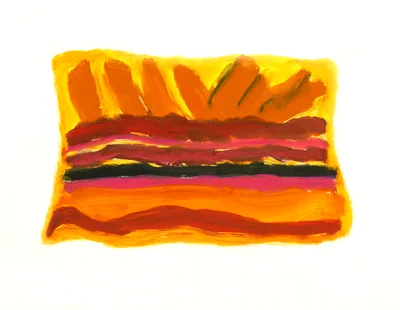 Abstract gouache painting 'no title, nr. 6.422'