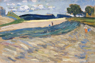 Landscape with yellow field