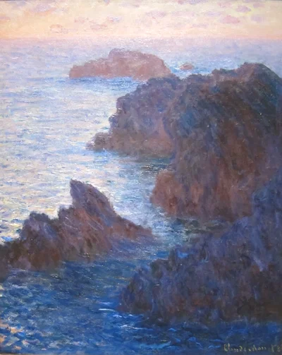 Rocks at Belle-ile, Port-domois by Monet, 1886