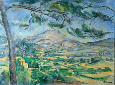 Mont Sainte-Victoire com pinheiro grande
