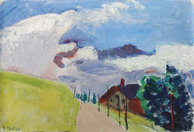 Paysage suisse (Route de Chézières à Villars)