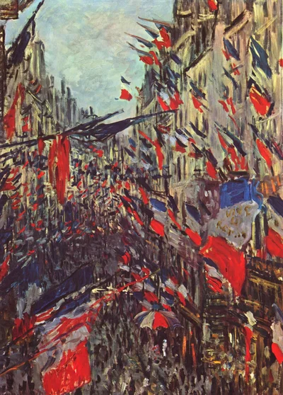 Rue Saint-Denis with Flags