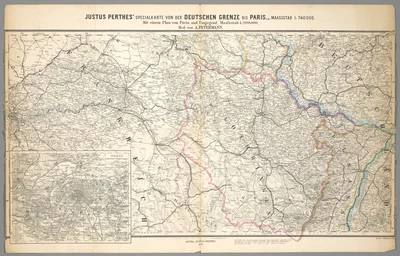 Justus Perthes' Specialkarte von der deutschen Grenze bis Paris