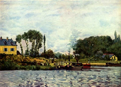 Boats at the Lock of Bougival