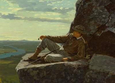 A Mountain Climber Resting
