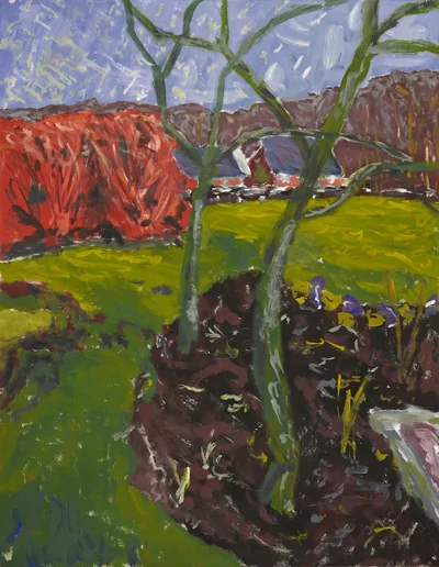 Fruit Tree Garden in Dutch Landscape