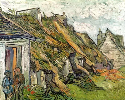 Thatched Sandstone Cottages in Chaponval