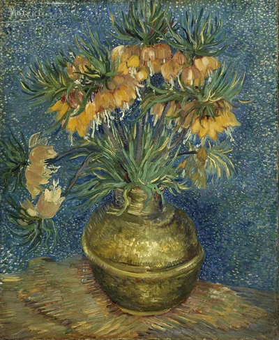 Fritillaries in a Copper Vase