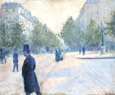 La Place Saint-Augustin in the fog