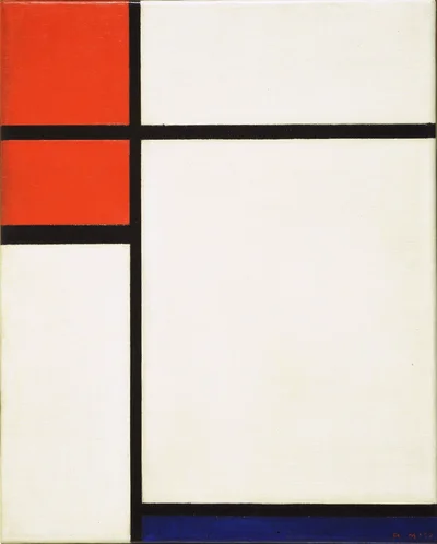 Composition with Red and Blue