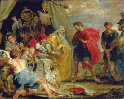 Decius Mus befragt den Wahrsager