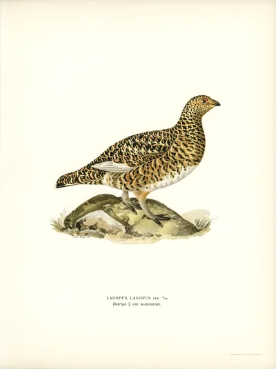 Willow Ptarmigan in Summer (Lagopus lagopus)