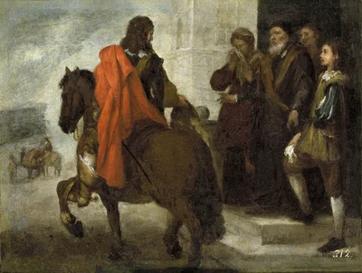 The Prodigal Son taking leave of his Home