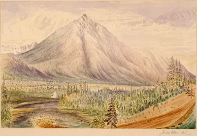 Mt. Kishenehn peak bears N. 50. W