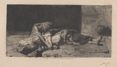 Arab Watching Over the Body of His Friend