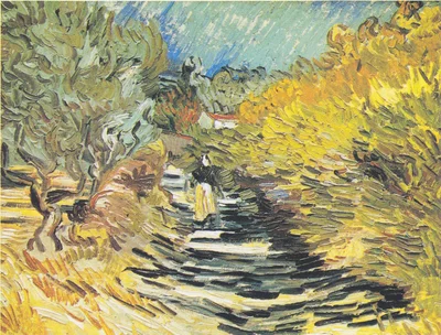 A Road at Saint-Remy with Female Figure