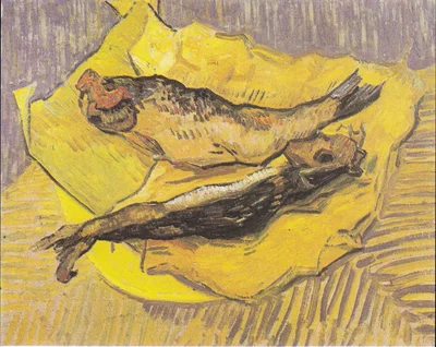 Still Life: Bloaters on a Piece of Yellow Paper