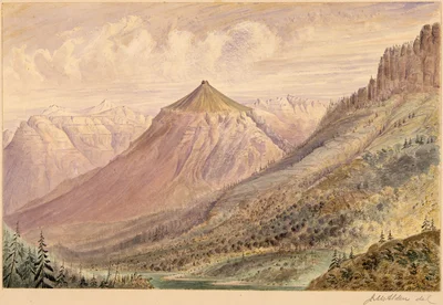 Sandstone Mountain bearing E. 20. S. Kishenehn Pass (E. side of summit)