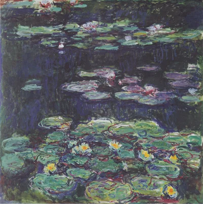 Monet - Weiße und gelbe Seerosen