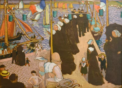 Regatta in Perros-Guirec, view of the West pier