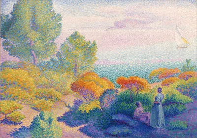 Two Women by the Shore, Mediterranean