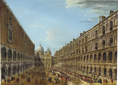 Procession in the Courtyard of the Ducal Palace, Venice