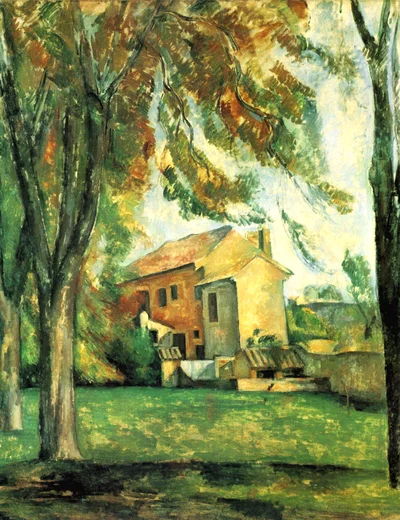 Bauernhaus und Kastanienbäume am Jas de Bouffan