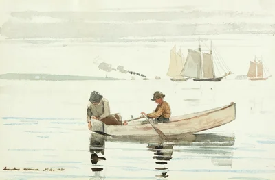 Boys Fishing, Gloucester Harbor