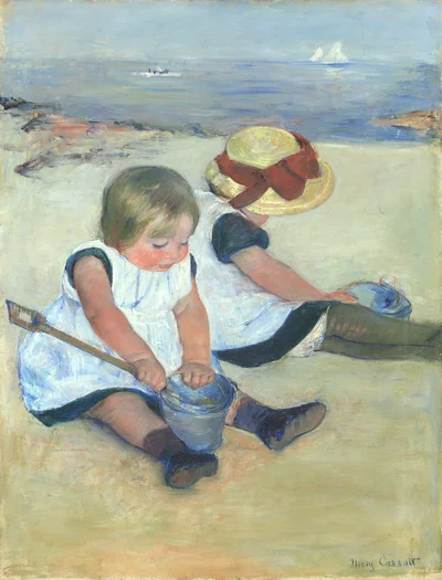 Children Playing on the Beach