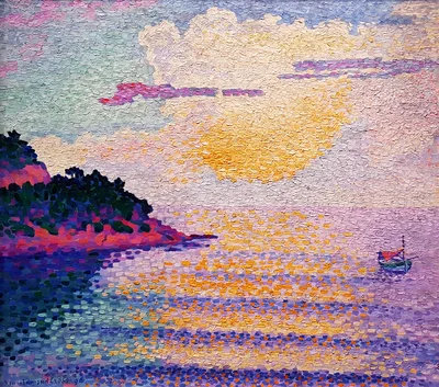 Sunset over the sea