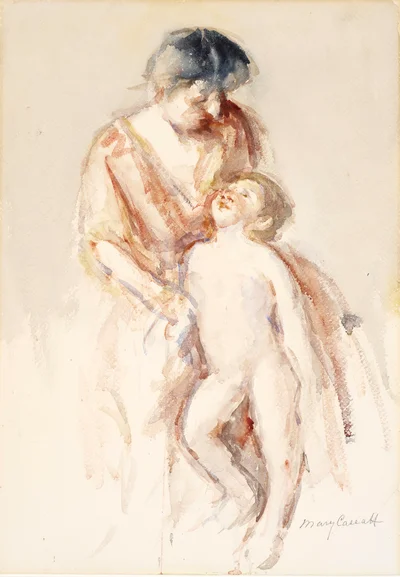 Woman with Nude Boy at Her Left