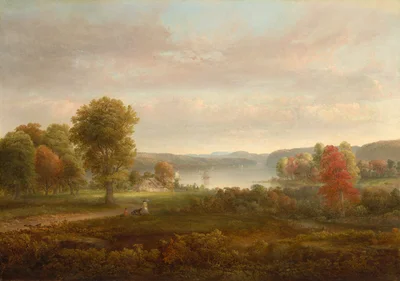 View on the Hudson in Autumn
